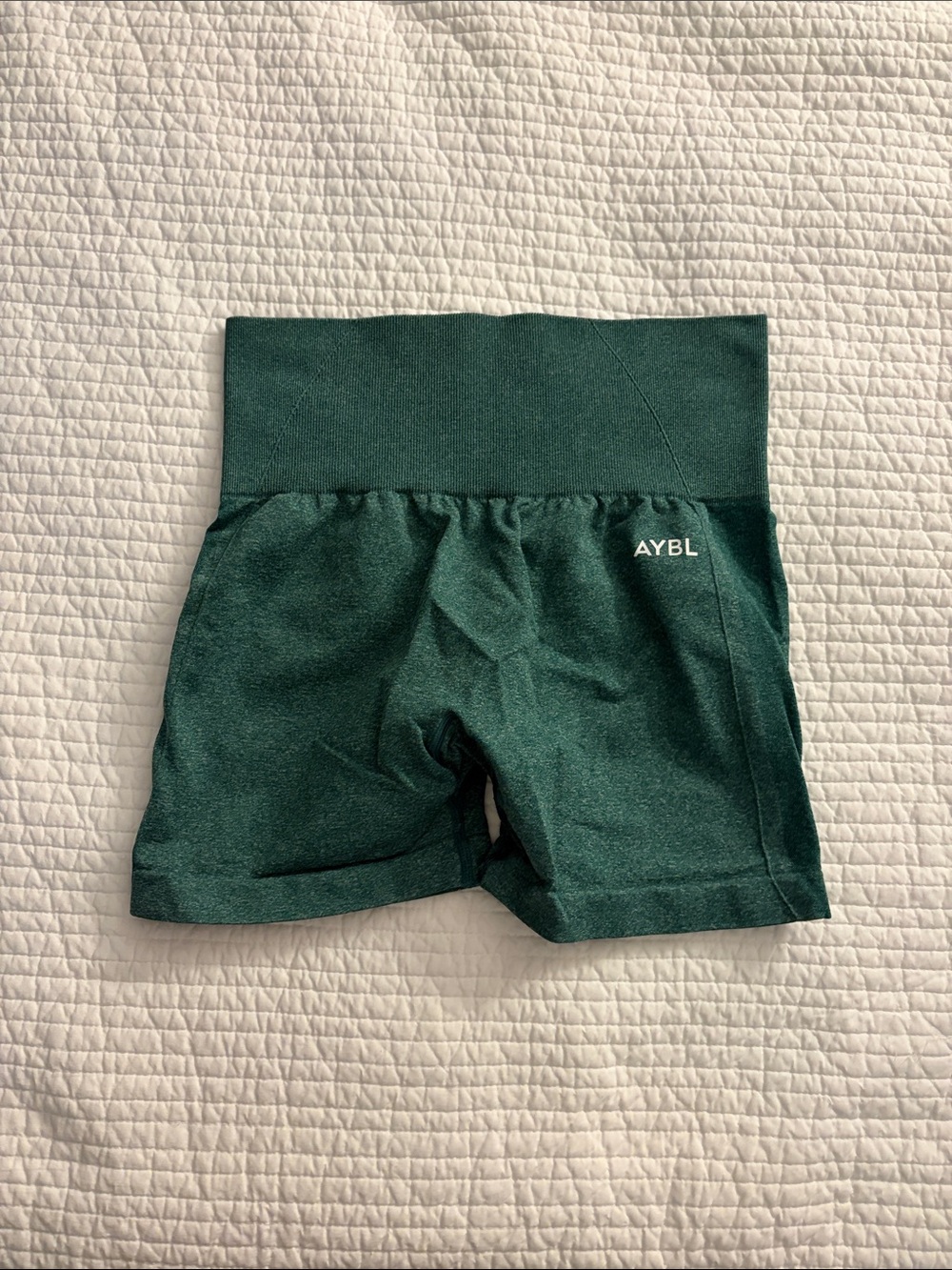 AYBL Girls' High-Rise Forest Green Leggings Shorts